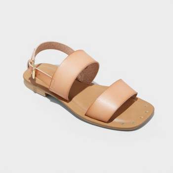Women's Dora Wide Width Footbed Sandals - Universal Thread™ Cognac 6.5w :  Target