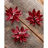 The Lakeside Collection Sets of 3 Buffalo Plaid Poinsettia Tree Clips - 4 of 4