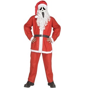 Scream Ghost Face Pub Crawl Santa Plus Size Costume - 1 of 4