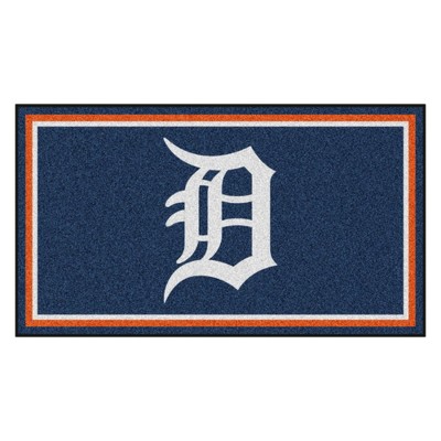 MLB Detroit Tigers 3'x5' Plush Area Rug - Navy