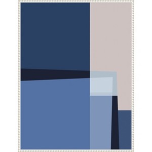 Amanti Art Blue Lines 2 by Alyson Storms Framed Canvas Wall Art - 1 of 4