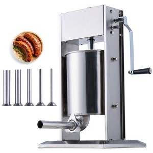 VEVOR Manual Sausage Stuffer, 10 L / 22 LBS Vertical Sausage Machine, Dual-Speed Meat Stuffer, Made of Food-Grade 304 Stainless Steel, Silver - 1 of 4