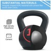 Yaheetech 3-Piece HDPE Kettlebell Exercise Fitness Weight Set for Home Gym Black - 4 of 4