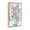 Stupell Industries Pastel Joyful Bouquet Black Framed Floater Canvas Wall Art - 3 of 4