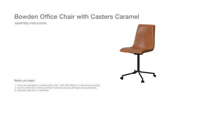 Bowden Office Chair with Casters Gray - Project 62&#8482;, 2 of 8, play video