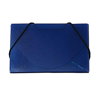 JAM Paper Plastic Business Card Holder Case Ice Blue Frosted 363641