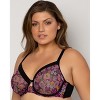 Curvy Couture Womens Sheer Mesh Full Coverage Unlined Underwire Bra - 2 of 4