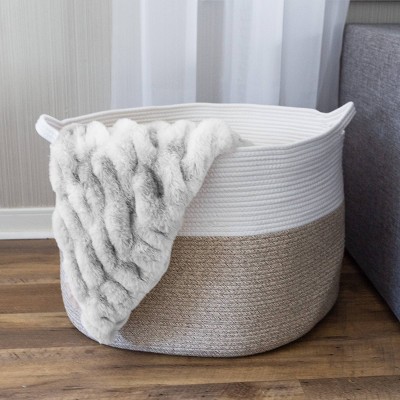 Extra-Large Natural Cotton Rope Storage Basket