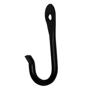 Hookery J-Hook Hanger with Flared End for Bird Feeders or Hanging Plants – Holds 25lb, Black, 3" - 1 of 1