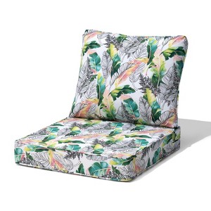 Crestlive Products 24in Outdoor Cushions Water Resistant Patio Furniture Cushions with Removable Cover Deep Seat and Back Cushion for Chair Sofa Couch - 1 of 4