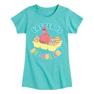 Girls' - SpongeBob Squarepants - Easter Is Egg Fitted Short Sleeve Graphic T-Shirt - 1 of 4