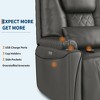 Electric Power Lift Recliner Chair with Remote, 3 Position Sofa Chair for Elderly, Side Pockets, Cup Holders, USB Ports, Living Room Chair - 4 of 4