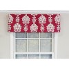 RLF Home Free Spin Tailored 100% Cotton with Fully Lined 3" Rod Pocket Valnance for Windows 50" x 14" Red - 2 of 4