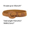 INSPIRE CHIC Women's PU Leather Braided Skinny Pin Buckle Waist Belt - 3 of 4