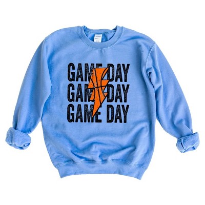 Simply Sage Market Women's Graphic Sweatshirt Game Day Stacked Lightning Bolt