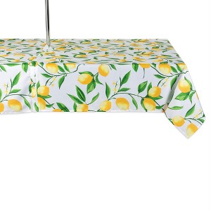 Design Imports  Lemon Bliss Print Outdoor Tablecloth With Zipper 60X84 - 1 of 4