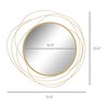 Grungis Round Wall Mirrors with Metal Frame,Modern Art Decor Hanging Mirror for Living Room,Bedroom,Entryway,Office - 3 of 4