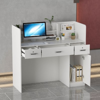 FUFU&GAGA Working Reception Desk L Shaped