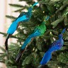 Northlight Sequin Peacock Clip-on Christmas Ornaments - 9" - Blue and Green - Set of 3 - 2 of 4