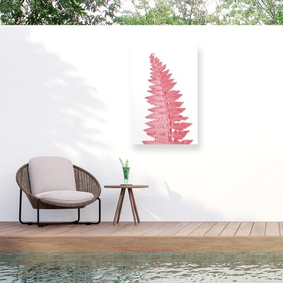 Trademark Fine Art - Rosana Laiz Blursbyai Pink fern leaf Matted Framed Art