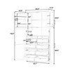 JUJABU 70.9" Freestanding Kitchen Pantry Cabinet with 4 Doors, 8 Pull-Out Trays & Adjustable Shelves - 4 of 4
