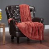 Chanasya Chenille Knit Subtle Shimmer Textured Decorative Throw Blanket - 2 of 4