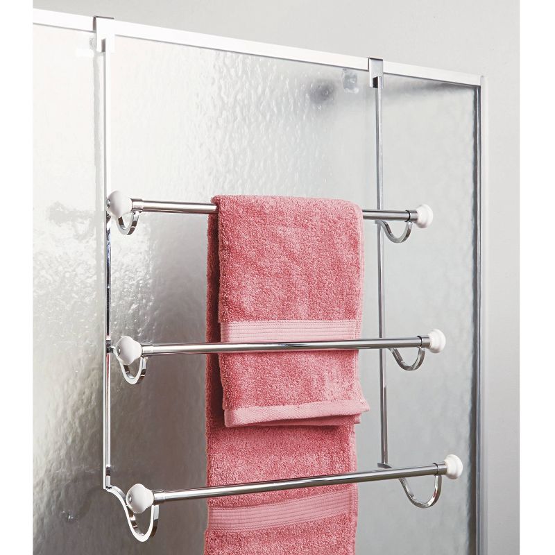 iDESIGN York Towel Rack 3 White/Chrome, 4 of 7