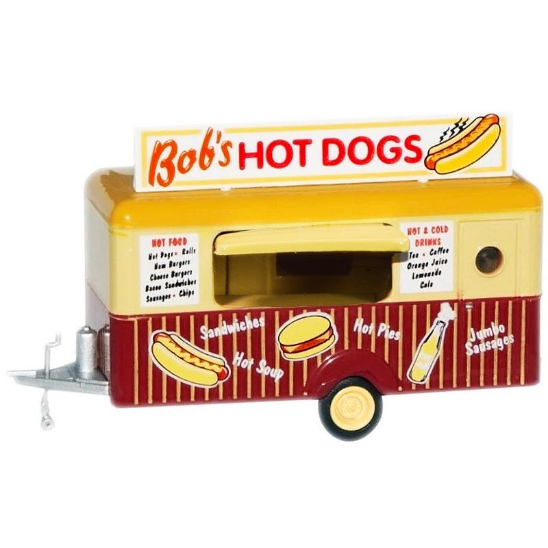"Bob's Hot Dogs" Mobile Food Trailer 1/87 (HO) Scale Diecast Model by Oxford Diecast, 2 of 4