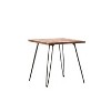 Leonardo End Table Weathered Fir/Black - Boraam: Iron Hairpin Legs, Square Shape, Storage Space - 2 of 4