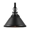 Globe Electric 1-Light 12" Metal Outdoor Wall Sconce with Warehouse Shade Matte Black - 4 of 4