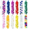 12Pcs Luau Party Glasses and 12Pcs Hawaiian Leis, Flowers Leis Garlands Novelty Sunglasses, Tropical Birthday Summer Beach Party Decoration Supplies - 2 of 4
