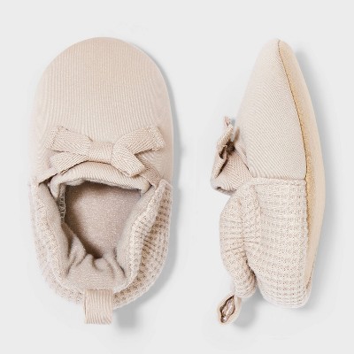 Image of Baby Girls' Newborn Booties - Cloud Island™ Light Pink 3-6M