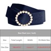 Elerevyo Women Faux Pearl Buckle Vintage Velvet Wide Cinch Belts Waistband for Dress 1 Pc - 4 of 4