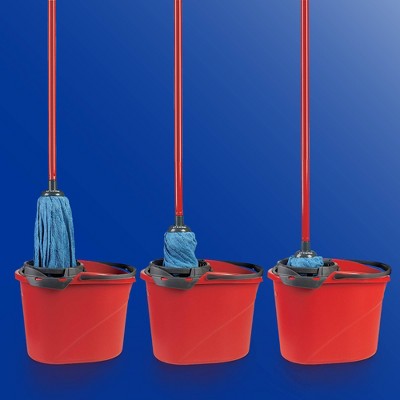 O-Cedar Red Microfiber Cloth Mop & QuickWring Bucket System
