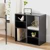 4-Cube Storage Organizer Bookshelf -stylish Storage Organizer Book Case for Home Bedroom Office, Easy Assembly, Modern Bookcase - 2 of 4