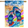 Briarwood Lane Summer House Flag 40x28 For Outdoor Flip Flop Haven For Summer House Flag - 2 of 4