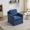 29.92'' Chenille Skirted Swivel Accent Chair with Removable Back Cushion and 360° Rotation for Living Room, Nursery, Lounge, Office - 4 of 4