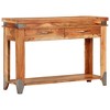 vidaXL Nightstand Storage Cabinet Bedside Table with Drawer Solid Wood Acacia - 43.3" x 13.4" x 29.1" - 2 of 4