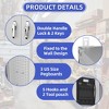 Upgraded Metal Storage Cabinet with Door Pegboards and 2 Rod For Garage Home Storage (43.3''W X 21.9''D X 72''H), Assembly required,Black - 3 of 4