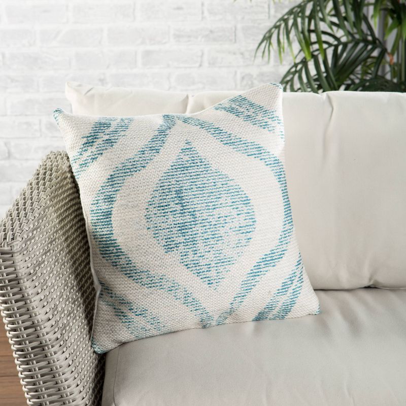 18&#34;x18&#34; Cymbal Indoor/Outdoor Geometric Square Throw Pillow Teal/Cream - Jaipur Living, 5 of 7