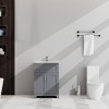 ChicFurnit Bathroom Storage Cabinets Bathroom Floor Storage Cabinet Functional Bathroom Cabinet with Drawer for Bathroom, Gray, 23.6"*18.1"*34" - 3 of 4