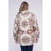 Women's Plus Size Aztec Western Shacket - Blue B - 3 of 4