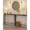 Set of 2 Slim Console Tables with Power Outlets - Behind Couch Sofa Tables with USB Ports & Hooks, Easy Assembly - 2 of 4
