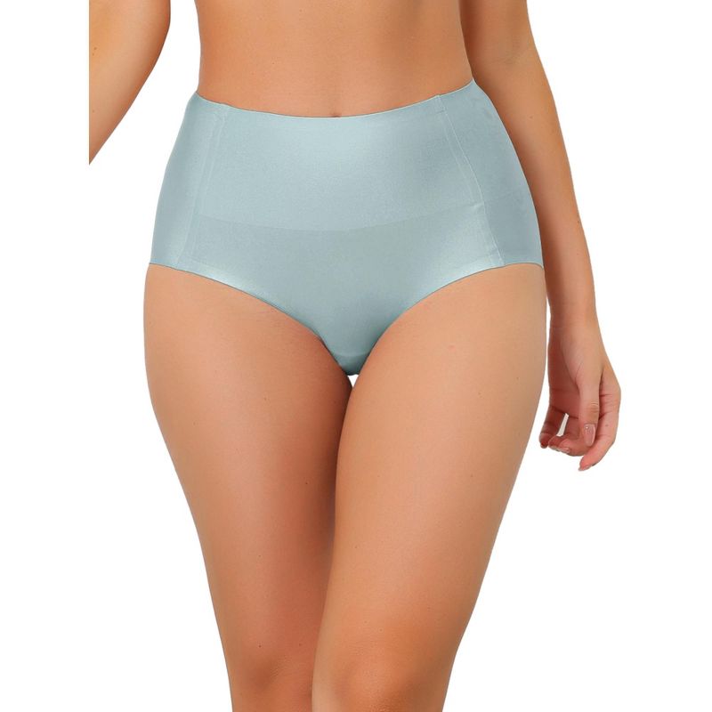 Allegra K Women's Tummy Control Unlined High-Waisted Breathable Hipster Underwear, 1 of 5