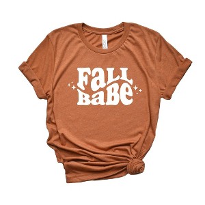 Simply Sage Market Women's Fall Babe Wavy Stars Short Sleeve Graphic Tee - 1 of 2
