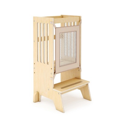 Natural Wooden Adjustable Montessori Toddler Step Stool