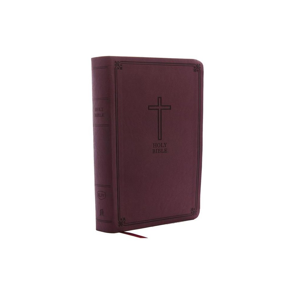 KJV, Reference Bible, Personal Size Giant Print, Imitation Leather, Burgundy, Red Letter Edition - Large Print by Thomas Nelson (Leather Bound)