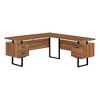 Monarch Specialties Computer Desk Home Office Corner Left Right Set-Up Storage Drawers  L Shape Metal Laminate Grey White Contemporary Modern - 2 of 4
