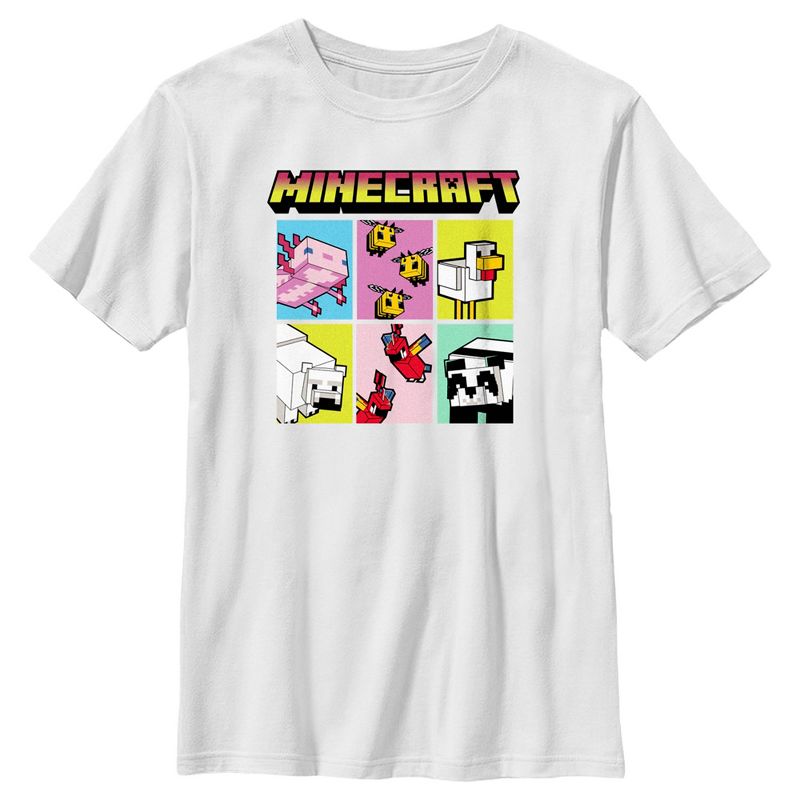 Boy's Minecraft Animal Mobs Boxes T-Shirt, 1 of 5