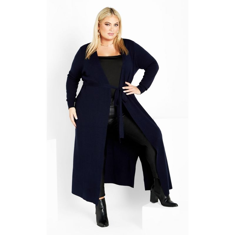 Women's Plus Size Goldie Cardigan - navy | CITY CHIC, 2 of 7